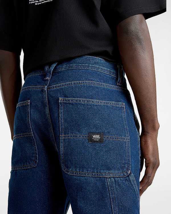 Men Vans Drill Chore Relaxed Carpenter Pants Blue Malaysia | VN4195328