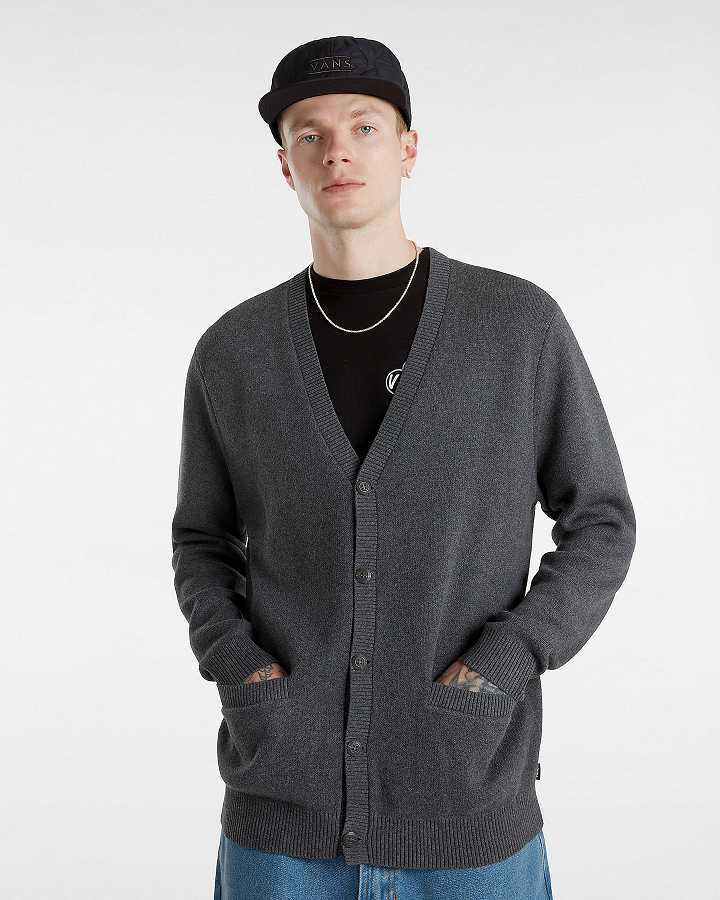 Men Vans Emmett Cardigan Grey Malaysia | VN0941276