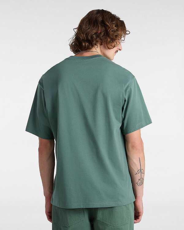 Men Vans Essential Loose T Shirts Green Malaysia | VN6792184