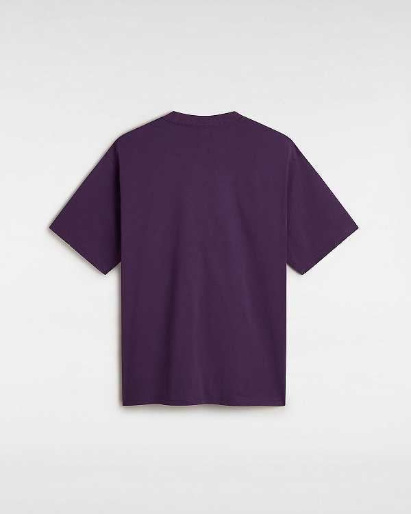 Men Vans Essential Loose T Shirts Purple Malaysia | VN0492157