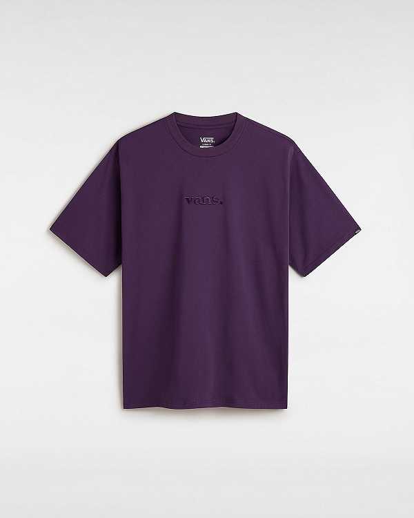 Men Vans Essential Loose T Shirts Purple Malaysia | VN0492157