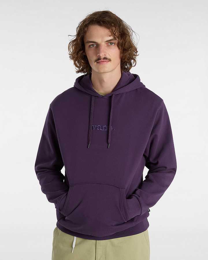 Men Vans Essential Relaxed Hoodie Purple Malaysia | VN7652109