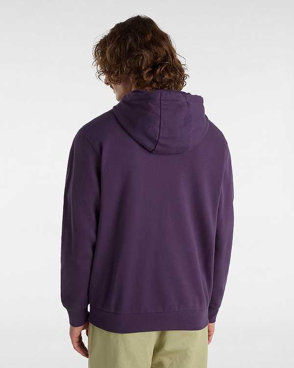 Men Vans Essential Relaxed Hoodie Purple Malaysia | VN7652109