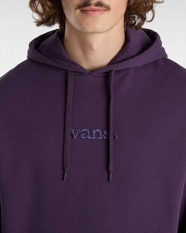 Men Vans Essential Relaxed Hoodie Purple Malaysia | VN7652109