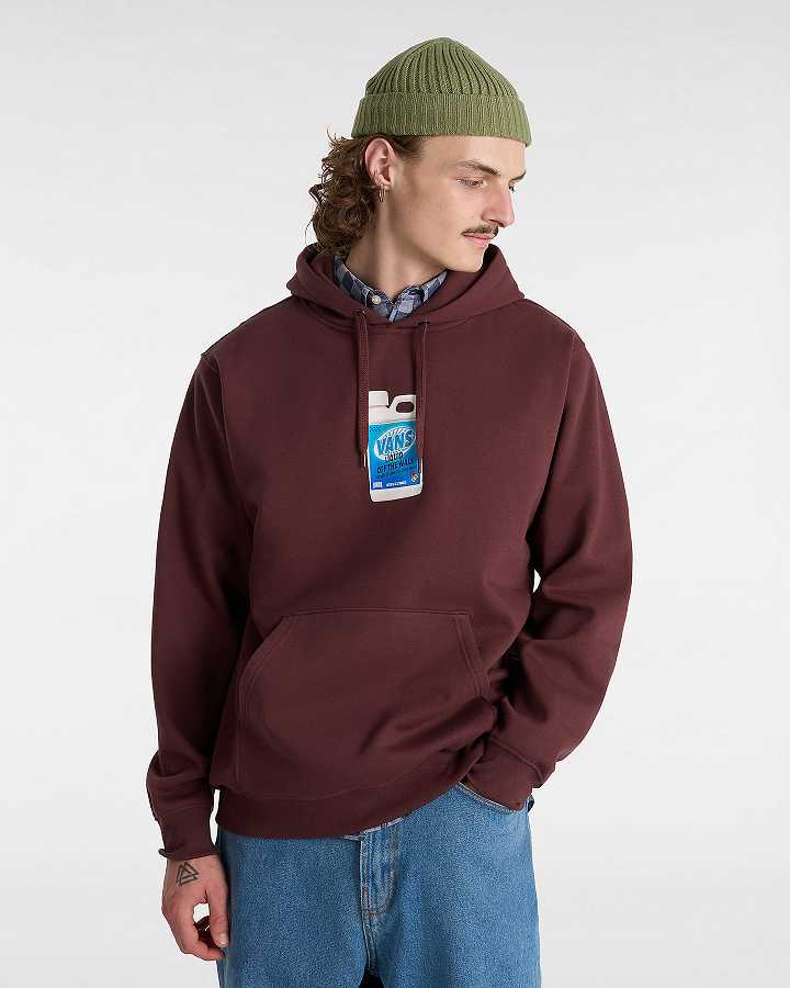 Men Vans Extra Strength Loose Hoodie Brown Malaysia | VN2089573