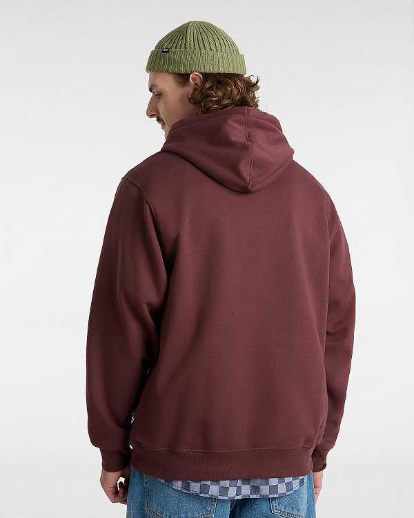 Men Vans Extra Strength Loose Hoodie Brown Malaysia | VN2089573