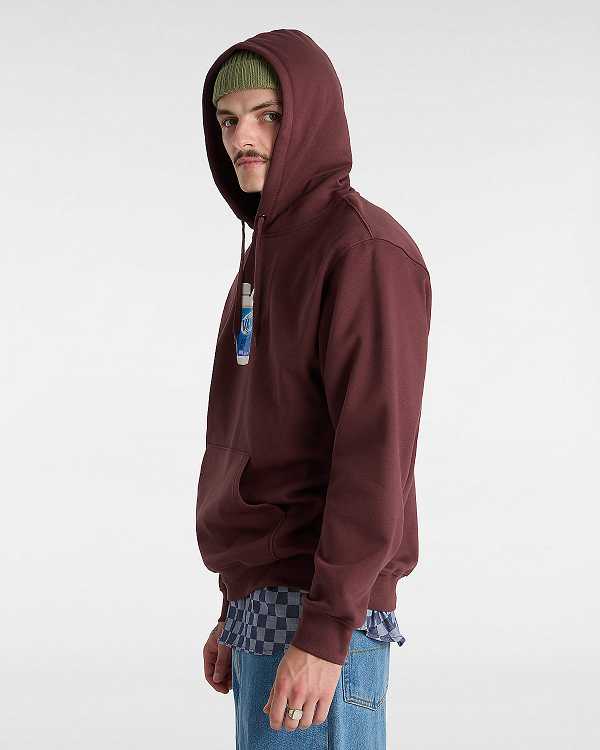 Men Vans Extra Strength Loose Hoodie Brown Malaysia | VN2089573