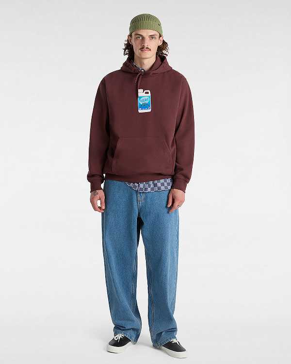 Men Vans Extra Strength Loose Hoodie Brown Malaysia | VN2089573