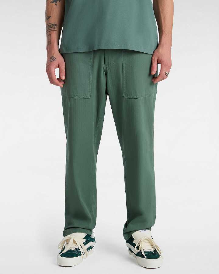 Men Vans Fatigue Loose Tapered Pants Green Malaysia | VN2109745