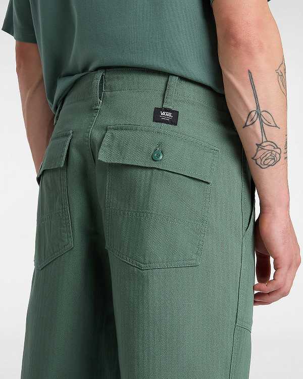 Men Vans Fatigue Loose Tapered Pants Green Malaysia | VN2109745