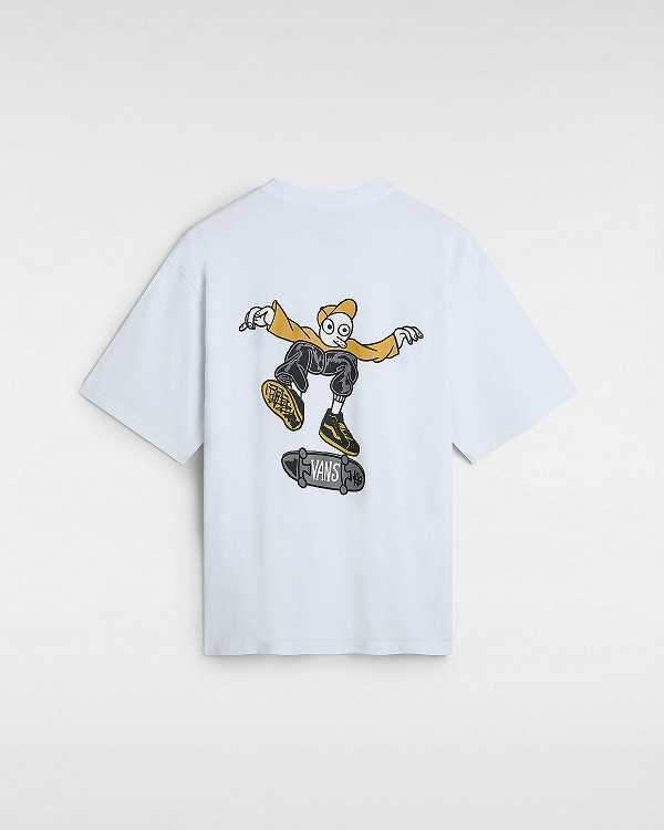 Men Vans Flipside Loose T Shirts White Malaysia | VN8762941