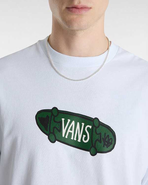 Men Vans Flipside Loose T Shirts White Malaysia | VN8762941