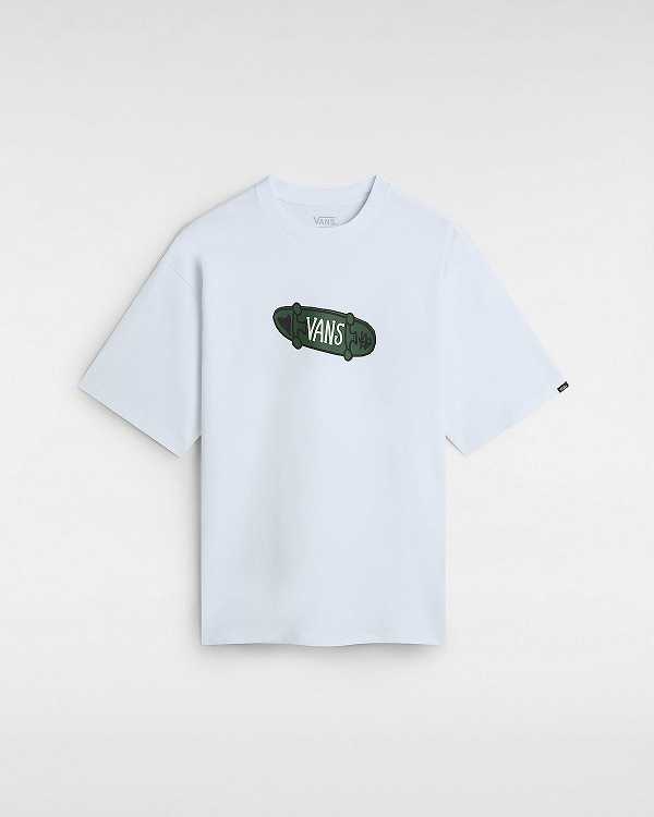 Men Vans Flipside Loose T Shirts White Malaysia | VN8762941