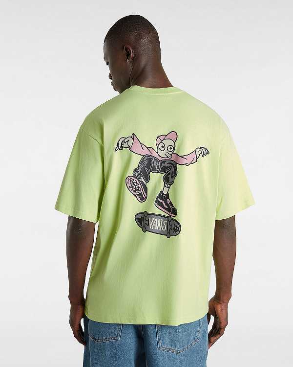 Men Vans Flipside Loose T Shirts Yellow Malaysia | VN9341758