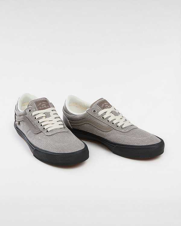 Men Vans Gilbert Crockett Herringbone Skate Shoes Grey Malaysia | VN2157643