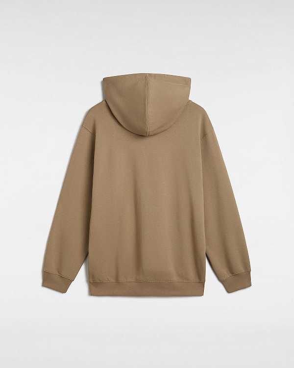 Men Vans Global Line Loose Hoodie Beige Malaysia | VN7864205
