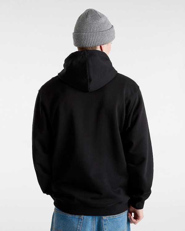 Men Vans Global Line Loose Hoodie Black Malaysia | VN6087134