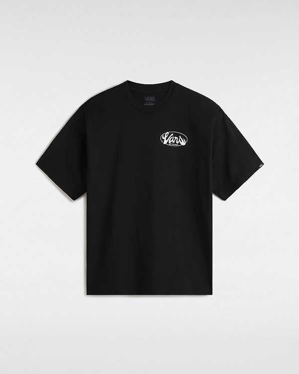 Men Vans Global Line T Shirts Black Malaysia | VN3789501