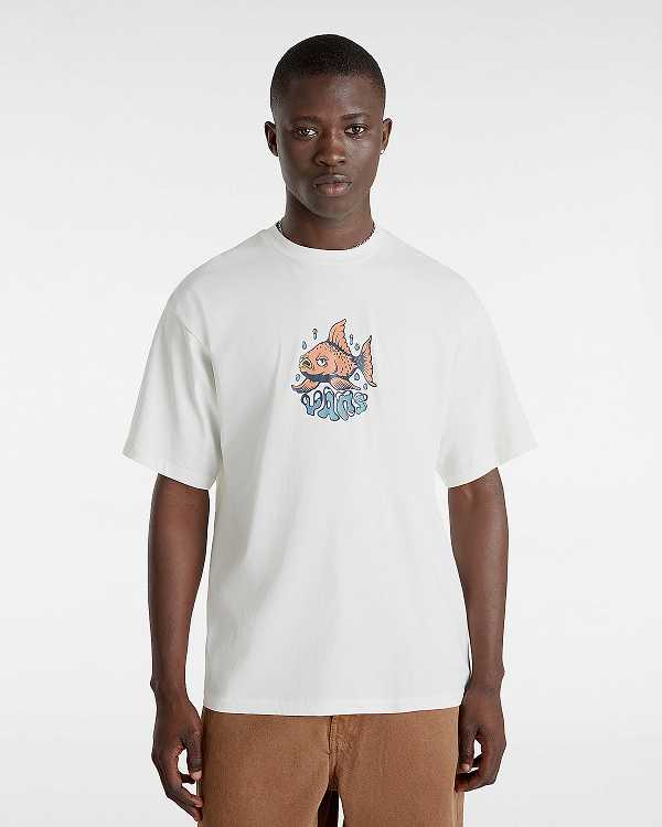 Men Vans Goldfish T Shirts White Malaysia | VN2419637