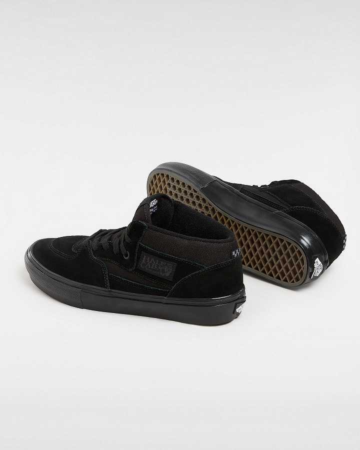 Men Vans Half Cab Skate Shoes Black Malaysia | VN1972803