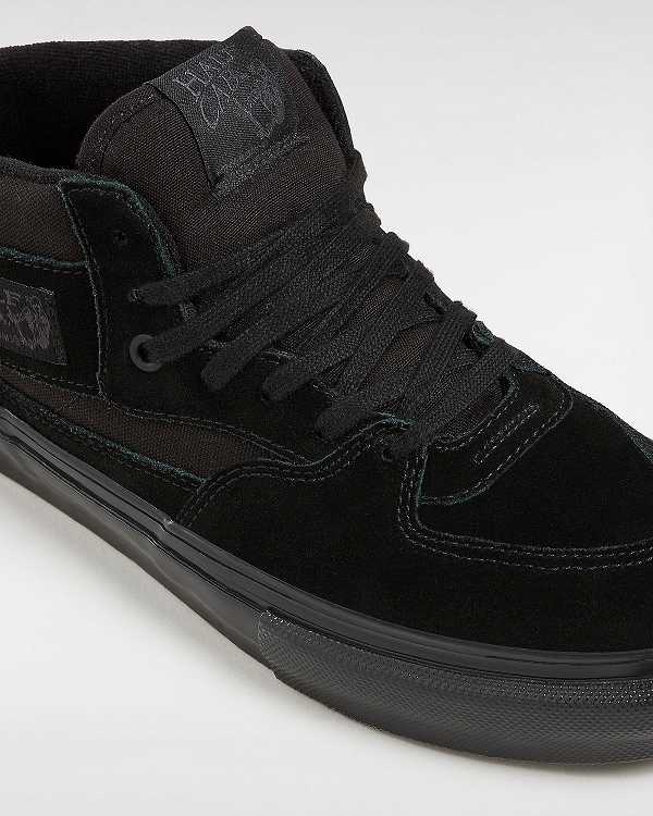 Men Vans Half Cab Skate Shoes Black Malaysia | VN1972803