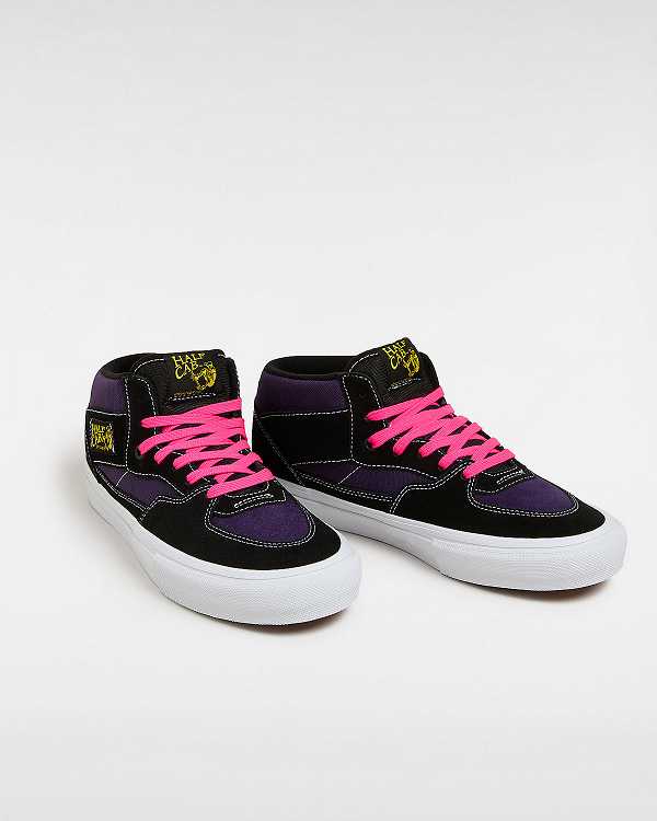 Men Vans Half Cab Skate Shoes Black Malaysia | VN2164035