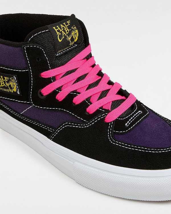 Men Vans Half Cab Skate Shoes Black Malaysia | VN2164035