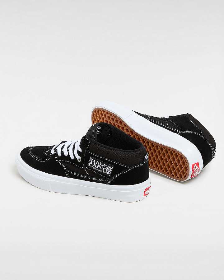 Men Vans Half Cab Skate Shoes Black Malaysia | VN6427185