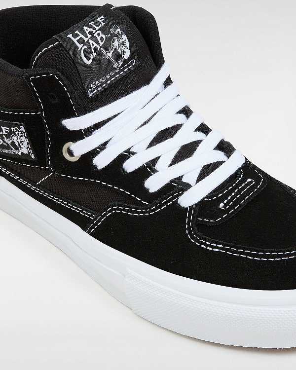 Men Vans Half Cab Skate Shoes Black Malaysia | VN6427185