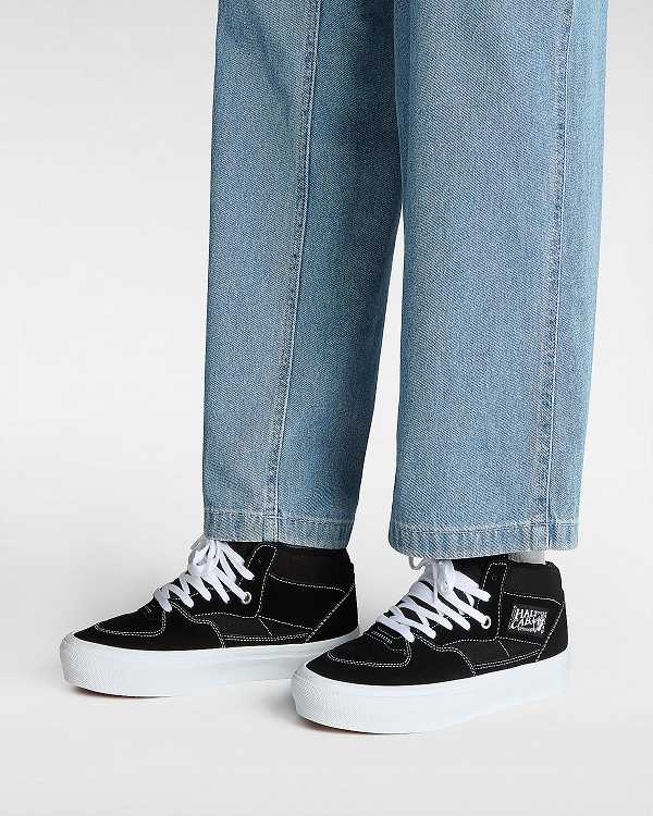 Men Vans Half Cab Skate Shoes Black Malaysia | VN6427185