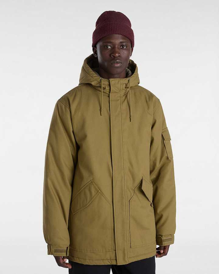 Men Vans Henrique Parka Jacket Brown Malaysia | VN5180976