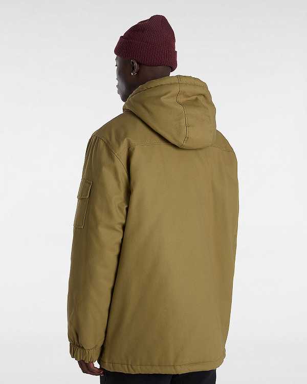 Men Vans Henrique Parka Jacket Brown Malaysia | VN5180976