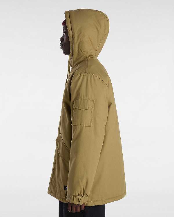 Men Vans Henrique Parka Jacket Brown Malaysia | VN5180976