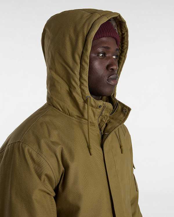 Men Vans Henrique Parka Jacket Brown Malaysia | VN5180976