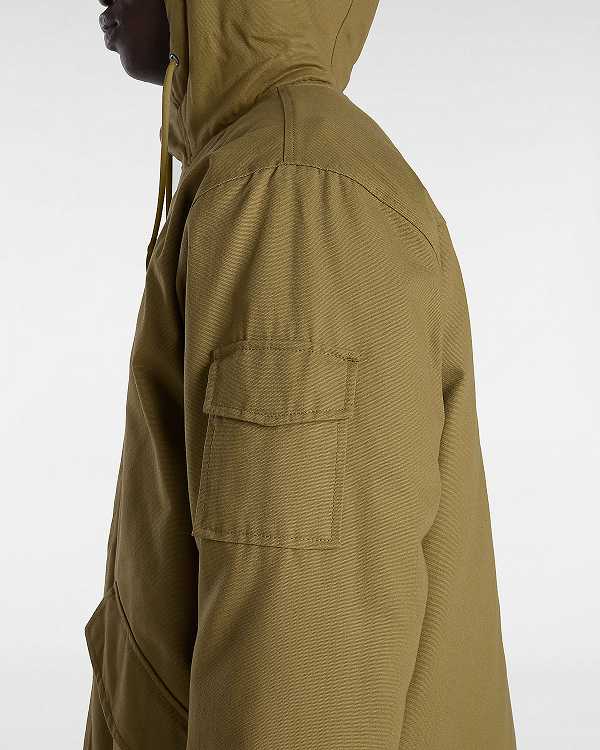 Men Vans Henrique Parka Jacket Brown Malaysia | VN5180976