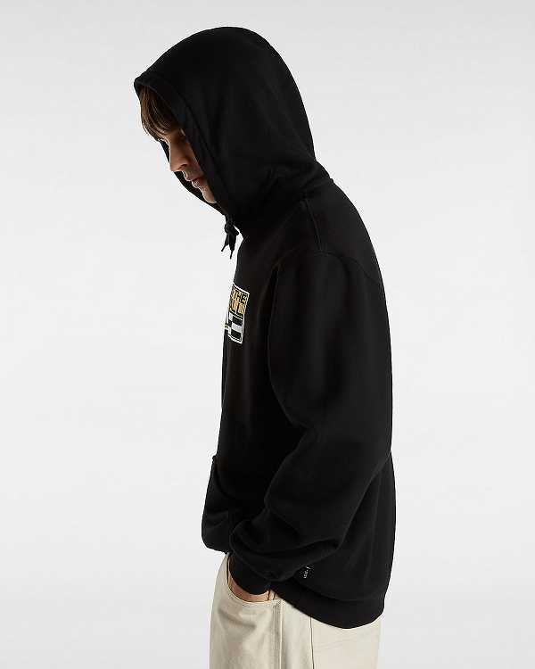Men Vans Hi Stretch Hoodie Black Malaysia | VN8521706