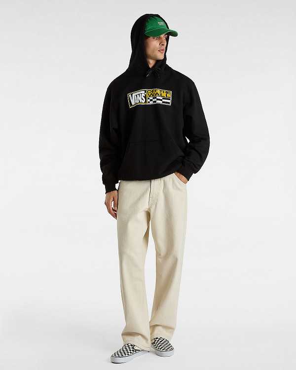 Men Vans Hi Stretch Hoodie Black Malaysia | VN8521706