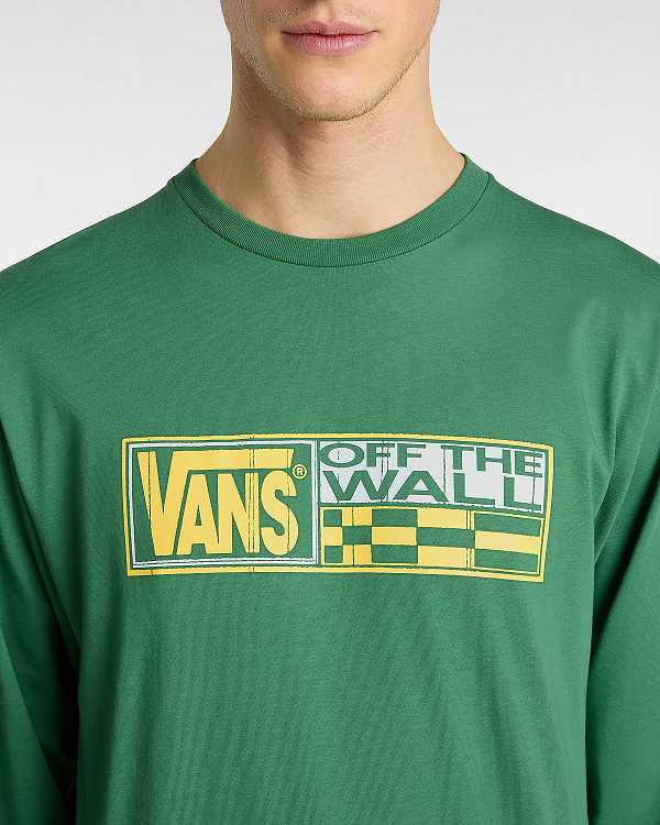 Men Vans Hi Stretch Long Sleeve T Shirts Green Malaysia | VN0847253