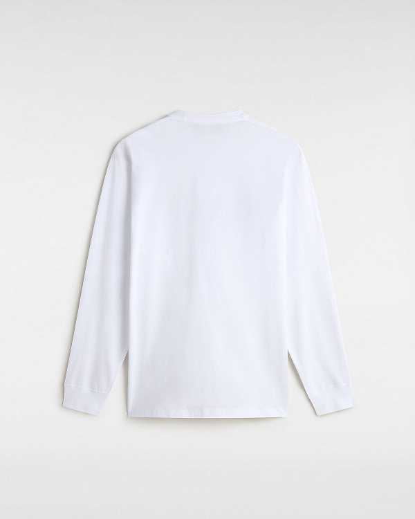 Men Vans Hi Stretch Long Sleeve T Shirts White Malaysia | VN8147506
