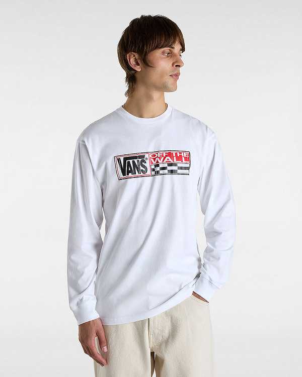 Men Vans Hi Stretch Long Sleeve T Shirts White Malaysia | VN8147506