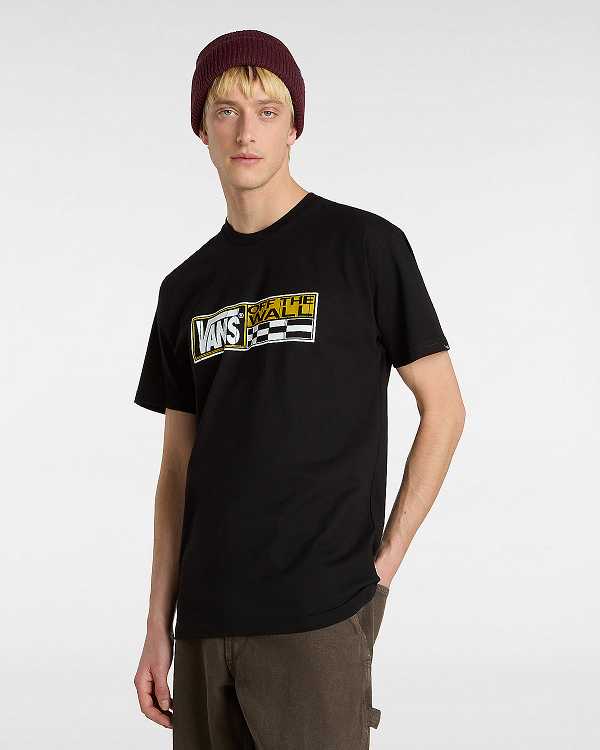 Men Vans Hi Stretch T Shirts Black Malaysia | VN0813652