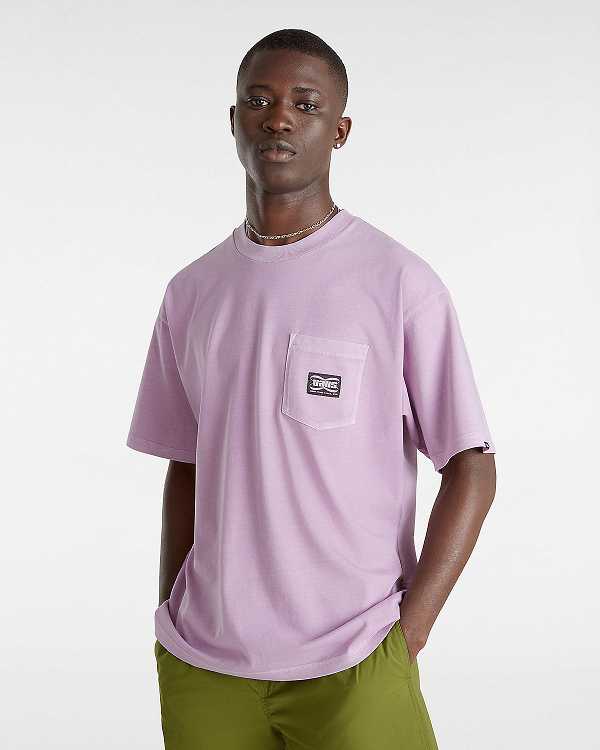 Men Vans Hyper Patch Pocket T Shirts Purple Malaysia | VN2410653