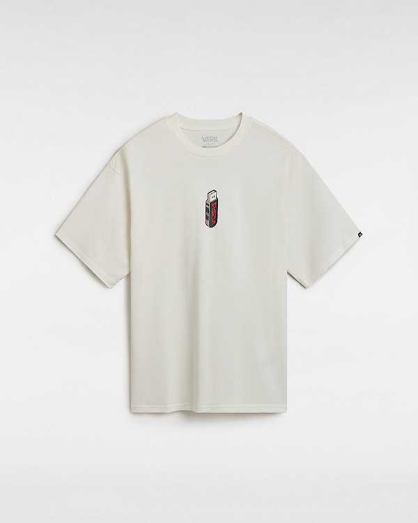 Men Vans Jump Drive T Shirts White Malaysia | VN4597283