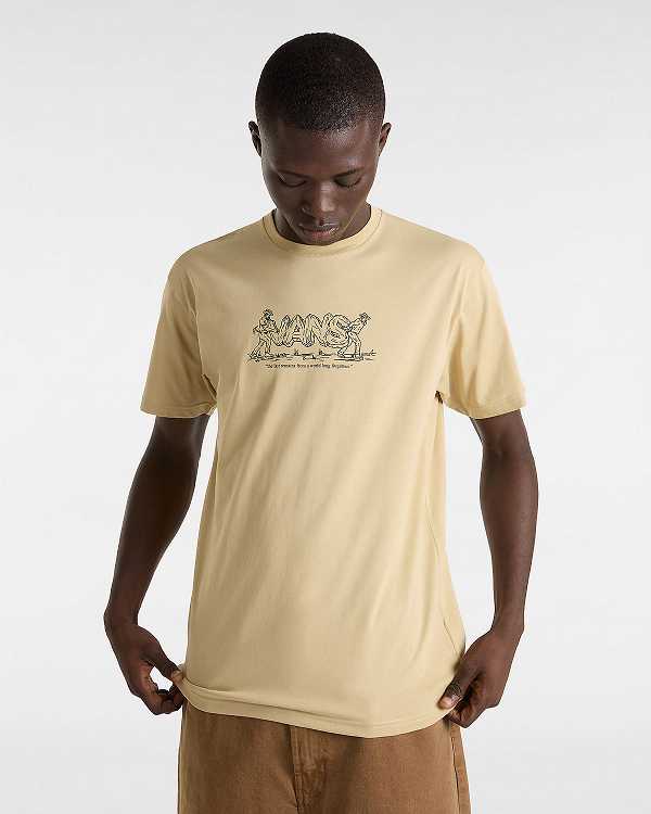 Men Vans Last Remains T Shirts Beige Malaysia | VN6583704
