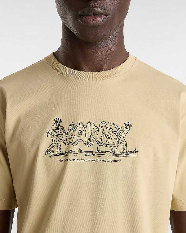 Men Vans Last Remains T Shirts Beige Malaysia | VN6583704