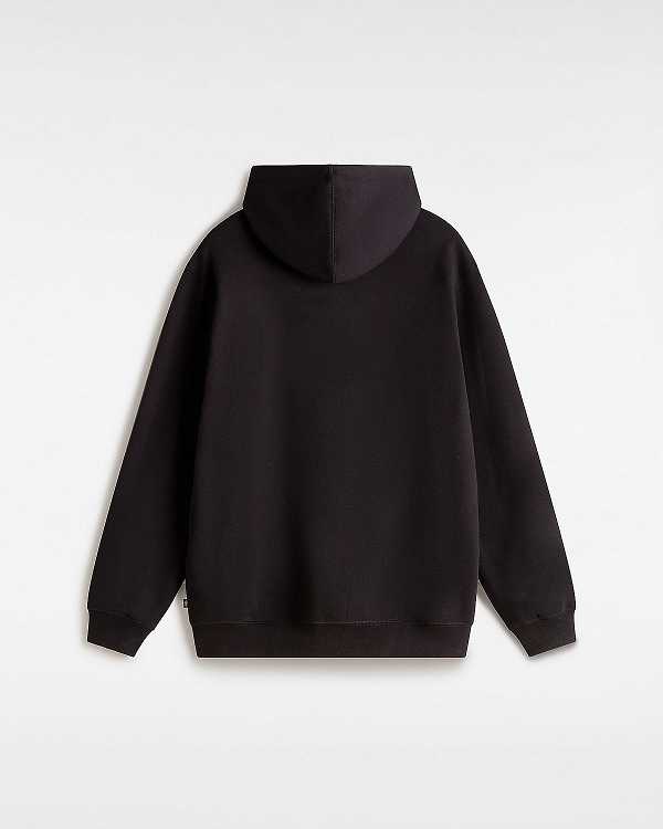 Men Vans Left Chest Embroidered Logo Hoodie Black Malaysia | VN1306859