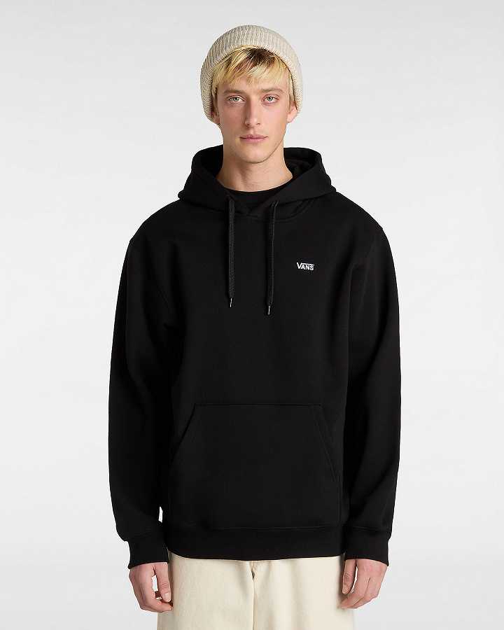 Men Vans Left Chest Embroidered Logo Hoodie Black Malaysia | VN1306859