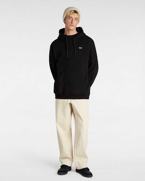 Men Vans Left Chest Embroidered Logo Hoodie Black Malaysia | VN1306859