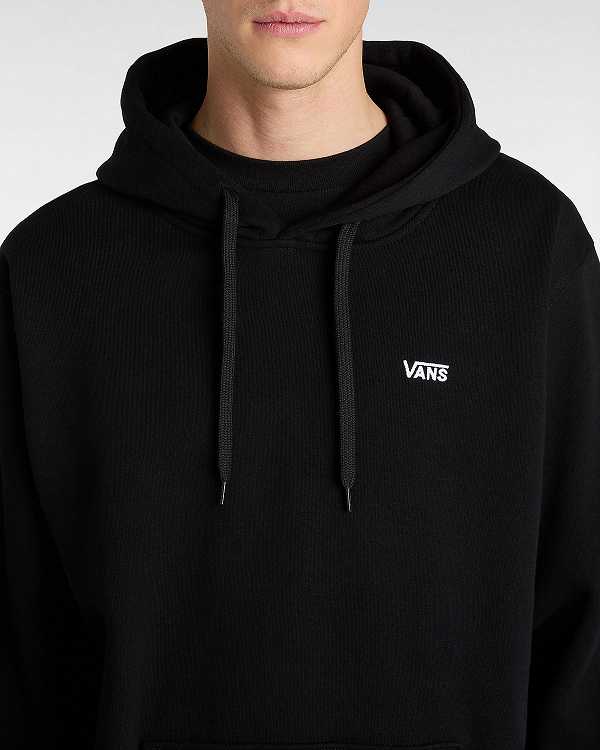 Men Vans Left Chest Embroidered Logo Hoodie Black Malaysia | VN1306859