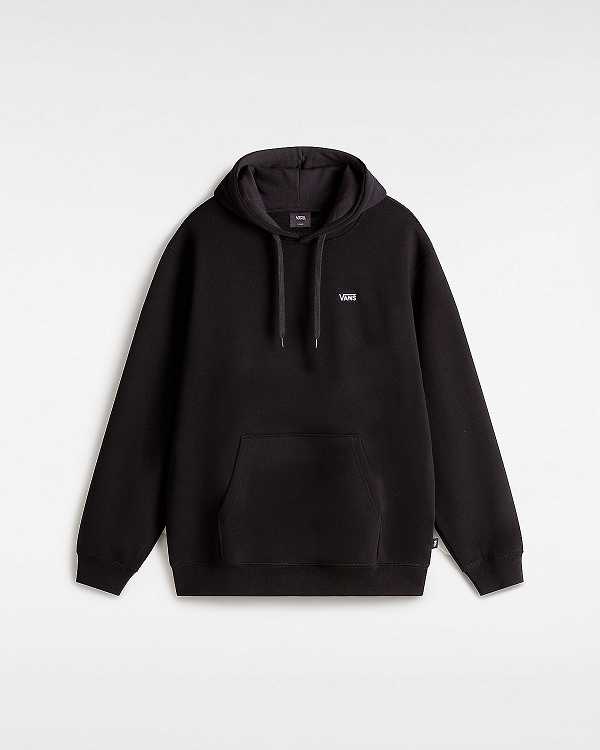 Men Vans Left Chest Embroidered Logo Hoodie Black Malaysia | VN1306859